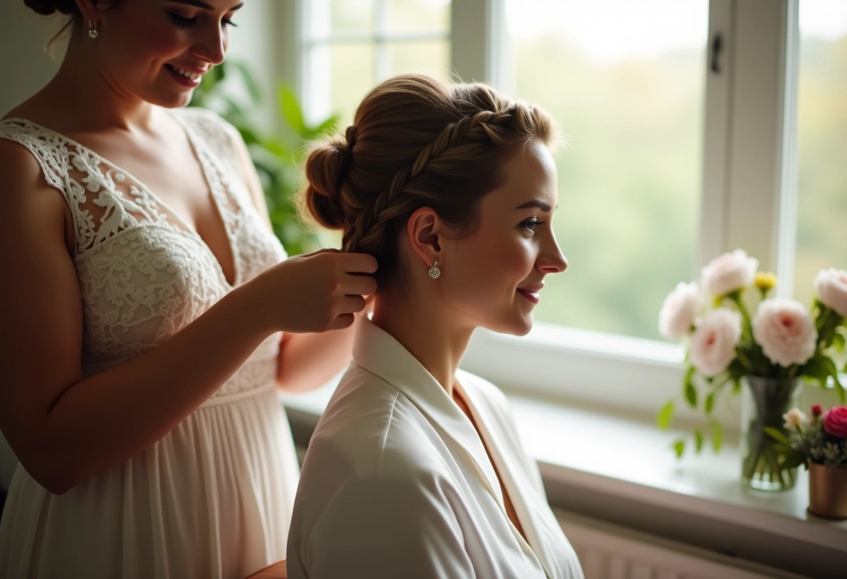 coiffure mariée tressée